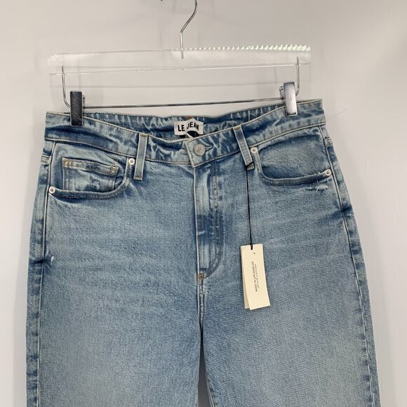 Le Jean Sabine high rise straight leg denim jean women distressed Venus new 31 - Picture 3 of 6